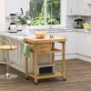 NicBex 1 Drawer Rolling Kitchen Island Cart with 2 Open Shelves,Kitchen Island on Wheels with Storage,Island Table for Kitchen - 2 of 4
