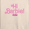 Women's - Barbie - Hi Barbie Lightweight French Terry Wide Neck Long Sleeve Shirt - 2 of 4
