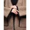 Women's Oversized Long Sleeve Knit Cardigan Front Pockets Adjustable Shoulder Strap Casual Knit Sweater Outerwear with Belt - 4 of 4