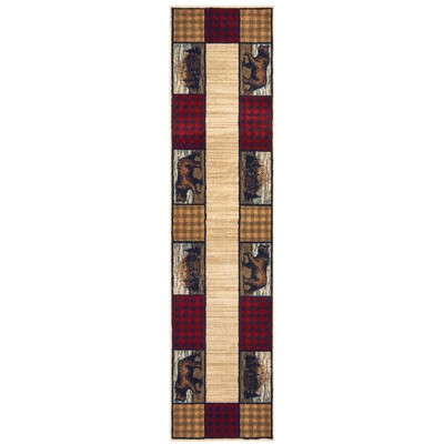 Oriental Weavers Woodlands 9603C Ivory/ Multi Indoor Area Rug - 1'10" x 7'6"