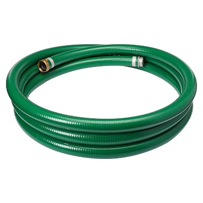 Apache 98128010 1.5-inch Diameter 20-Foot Long PVC Flexible Style G Pool Sump-Pump Garden Suction/Discharge Hose with Aluminum Pin Lug Fittings, Green