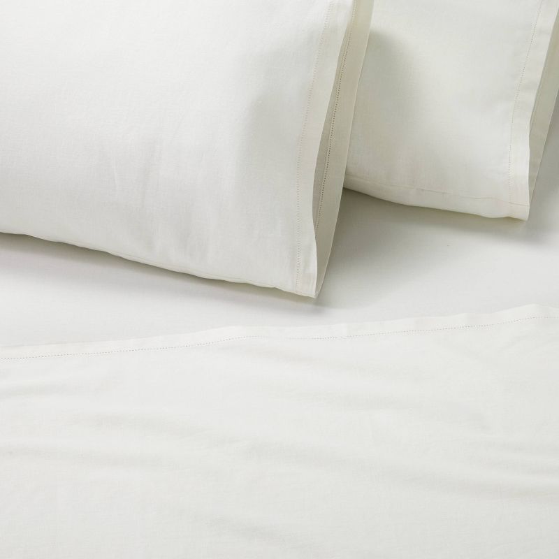 Linen Blend with Hem Stitch Sheet Set - Hearth & Hand™ with Magnolia, 1 of 9