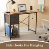 Lyngins Storage Computer Desk with 2 Movable Drawers & Shelf Office Desk, Wooden Gaming Desk with Side Hooks, Writing Small Desk for Home Office - 3 of 4