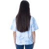 Seven Times Six Star Wars Women's The Mandalorian Baby Yoda Tie Dye Rough Hem T-Shirt Blue - 4 of 4