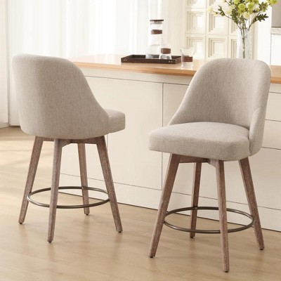 Bekrvio 26'' Counter Height Bar Stools, Linen Fabric