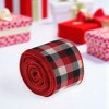 Unique Bargains Gift Wrap Ribbons Plaid Faux Linen 179.13"x1.97" 1 Pc - 2 of 4