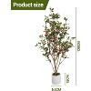 Coucheta 2pcs 4FT Artificial Trees Indoor, Artificial Fake Tree Flower Potted, Artificial Plants for Home Office Party Indoor Outdoor Deco - 3 of 4