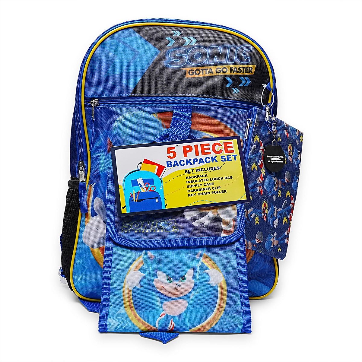 Bioworld Sonic The Hedgehog and Friends 5 Piece 16 Inch Backpack Set - thumbnail 2