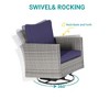 Sonkuki 3-Piece Patio Chair Set Swivel Rocking Chair Set Side Table Suiting Backyard, Poolside and Patio - 4 of 4