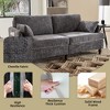MOONMISS chenille 2-seater wood-legged sofa with LED light, USB charging port and storage bag Living room Bedroom Study room - 2 of 4