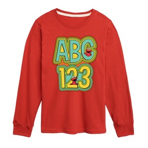 Boys' - Sesame Street - Elmo Abc Long Sleeve Graphic T-Shirt - 1 of 3
