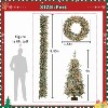 Racxily Pre-lit Artificial Xmas 4-Piece Set:Christmas Tree,Wreath,2Entrance Trees–Lifelike,305 Warm White LEDs,for Home/Office/School - 4 of 4
