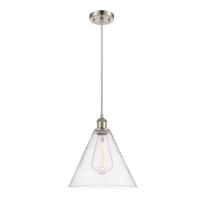 Berkshire - 1 Light Cord Hung Mini Pendant In Industrial Style-14.75 Inches Tall and 12 Inches Wide - 1 of 1