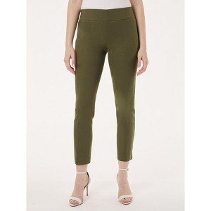 Pull-On Wide WB Straight Ankle Pant- Solid Super Stretch Twill-2X - 1 of 3