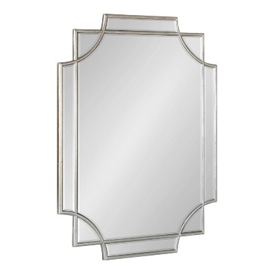 18" x 24" Minuette Scallop Wall Mirror Silver - Kate & Laurel All Things Decor