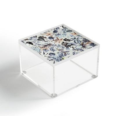 Marta Barragan Camarasa Modern blue jungle 4" x 4" Acrylic Box - Deny Designs