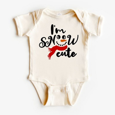 Image of The Juniper Shop I'm Snow Cute Baby Bodysuit - Newborn - Natural