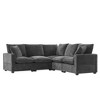 NicBex Sectional Sofa with 2 Pillows 5 Seat L Shaped Modular Sofa for Living Room & Apartment, Black - 4 of 4