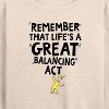 Women's - Dr. Seuss - Life Great Balancing Act Lightweight French Terry Wide Neck Long Sleeve Shirt - 2 of 4