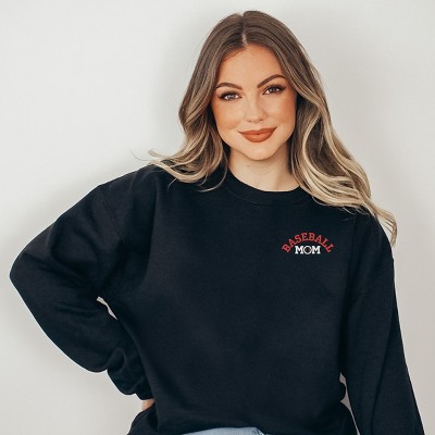 Simply Sage Market Embroidered Baseball Mom Sweatshirt
