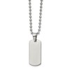 Chisel Stainless Steel Brushed and Polished Reversible Dog Tag on a 22" Ball Chain Necklace - 2 of 3