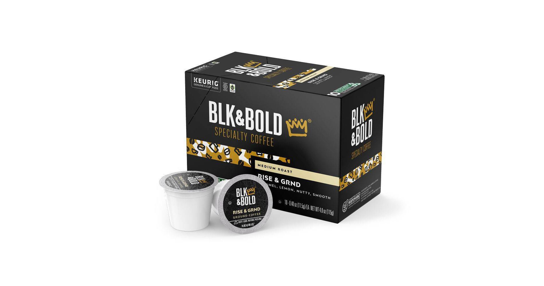 BLK & Bold Specialty Beverages Rise & Grind Medium Roast Keurig K-Cup Coffee Pods - 10ct