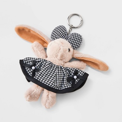 Girls' Plush Bunny Bag Charm - art class™ Cream