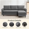 Hyleory L-Shaped Sectional Sofa - Breathable Soft Fabric in Simple Warm Design - 3 of 4