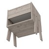 INFURNIC Nightstands Modern Nightstand with One Drawer and Open Shelf Stylish Storage for Bedroom, Gray, 15.7"*18.8"*21.8" - 3 of 4