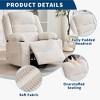 360° Swivel Recliner Chair for Adult, Linen Rocker Chair with 3 Positions/2 Side Pockets/Cup Holders, Manual Nursery Glider Rocking Chair - 4 of 4