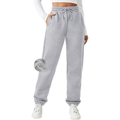 Pinspark Women's Fleece Lined Sweatpants Winter Joggers Athletic Pants Casual Thick Warm Trousers Pockets