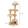 Two by Two Alexandria - Beige Scratching Post Cat Furniture - 51.2 in. Tall - 4 of 4