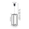 Rennnsan Thesra 24" H Rectangle Industrial LED Dimmable Chandelier in Black - 3 of 4