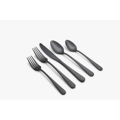 45pc Shapleigh Flatware Set Matte Black - Threshold™ : Target