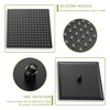 PAGED Shower System with Waterfall Tub Spout Modern Square Shower Head with Rough-in Valve for Bathroom, Restroom - 2 of 4