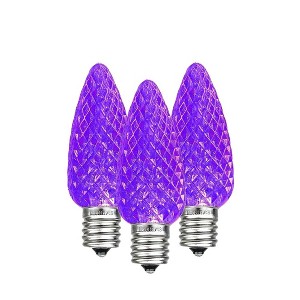 Novelty Lights C7 LED Faceted Christmas Replacement Bulbs Dimmable 25 Pack - 1 of 4