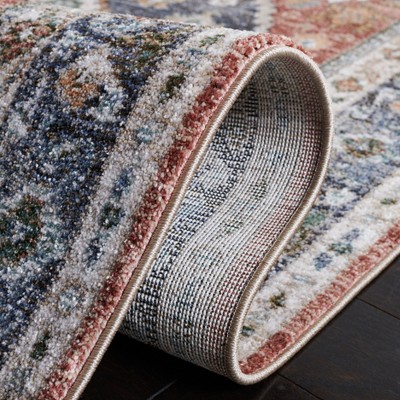 Handmade Blue Synthetic Square Area Rug 59"