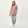 Anna-Kaci Women's Crew Neck Long Sleeve Pullover Top with Colorblock Sleeve Detail - 4 of 4