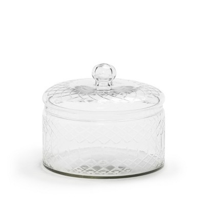 Park Hill Collection Carraway Etched Glass Canister Small