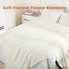 White Warm Blanket with Breathable and Soft for Couch and Bed - 4 of 4