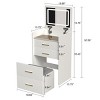 Vanity Desk Modern with Flip Mirror and Drawer Storage for Bedroom and Small Spaces 19.69"W -3irtyhousy - 4 of 4
