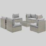 Summon Outdoor Patio Sunbrella Daybed In Antique Canvas Beige Modway Target