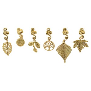 Unique Bargains Halloween Christmas Snake-shaped Leaves Hair Cuffs Dreadlock 6 Pcs - 1 of 4