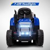 12V Kids Ride On Tractor with Trailer, Remote Control, LED Lights, Bluetooth Music, Off Road - 3 of 4