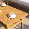 Resenkos Patio Dining Tables,Patio Tables,Outdoor Coffee Table for Garden, Backyard, Balcony, Deck, Natural Wood - 4 of 4