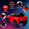12V Licensed Toyota Tundra Kids Ride On Truck, Electric Car w/Remote Control, LED Lights, 3 Speeds, Suspension - 3 of 4