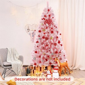 6Ft Christmas Tree, Snow Flocked Artificial Christmas Tree, Fake Xmas Pine Tree for Home Office Party Decorations - 1 of 4