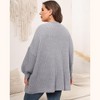 Coolmee Womens Plus Size Cardigan Sweaters Long Sleeves Open Front Chunky Knit Casual Jackets - 4 of 4