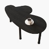 Sapphtopaz Modern Rotatable Coffee Table with Small Cocktail Table & Wheels Coffee Bar with Wood Legs Center Table for Living Room - 2 of 4