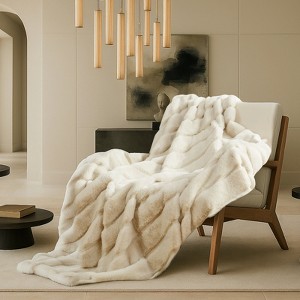Cozy Bliss Plush Faux Fur Blanket, Ultra Soft Throw Blanket - 1 of 4